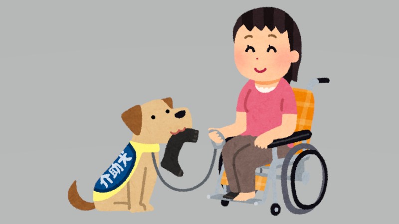 県議会の本会議場に介助犬…